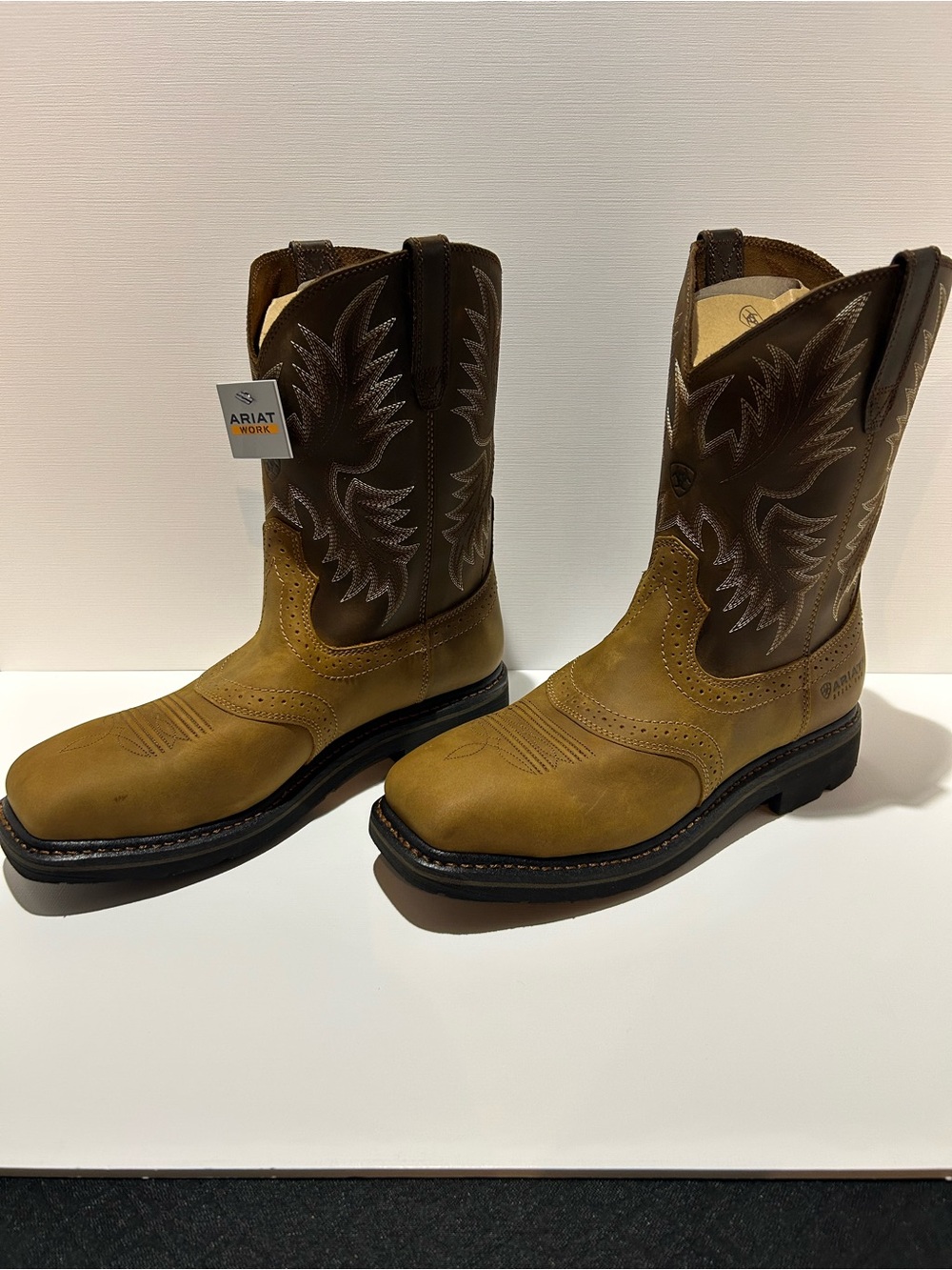 Ariat Men’s Brown Steel Toe Work Cowboy Boots